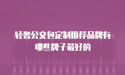 轻奢公文包定制推荐品牌有哪些牌子最好的