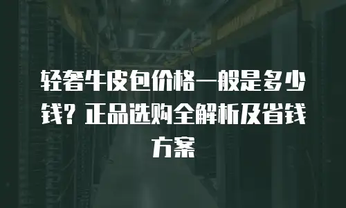 轻奢牛皮包价格一般是多少钱？正品选购全解析及省钱方案