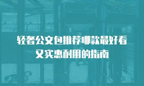 轻奢公文包推荐哪款最好看又实惠耐用的指南