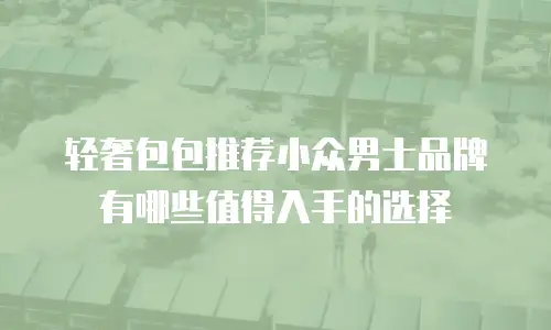 轻奢包包推荐小众男士品牌有哪些值得入手的选择
