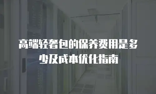 高端轻奢包的保养费用是多少及成本优化指南
