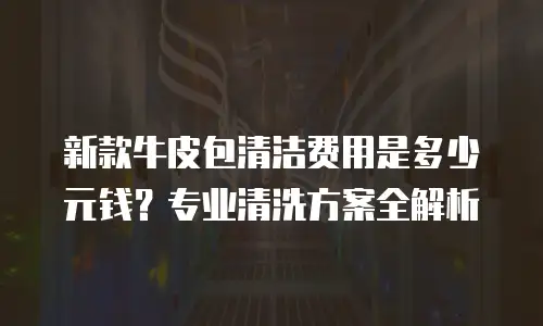 新款牛皮包清洁费用是多少元钱？专业清洗方案全解析