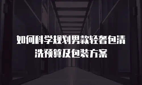 如何科学规划男款轻奢包清洗预算及包装方案