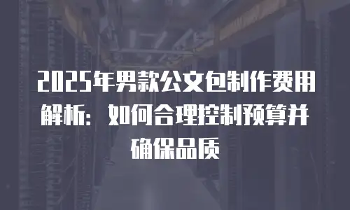2025年男款公文包制作费用解析：如何合理控制预算并确保品质