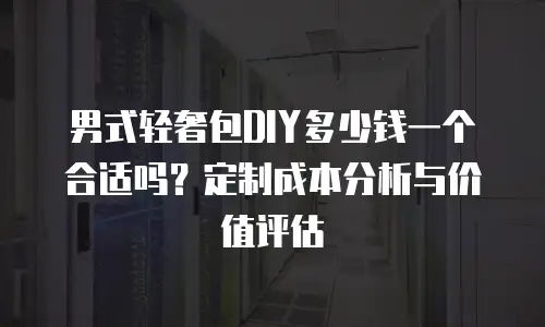 男式轻奢包DIY多少钱一个合适吗？定制成本分析与价值评估
