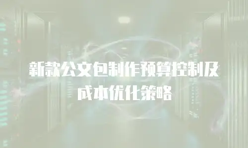 新款公文包制作预算控制及成本优化策略