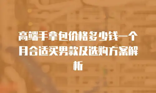 高端手拿包价格多少钱一个月合适买男款及选购方案解析