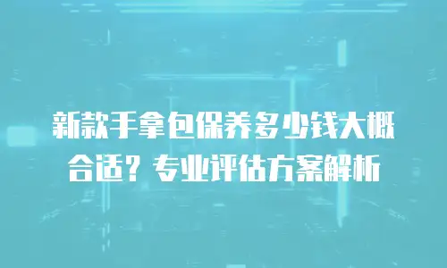 新款手拿包保养多少钱大概合适？专业评估方案解析