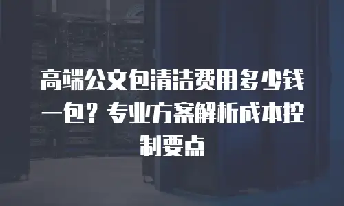 高端公文包清洁费用多少钱一包？专业方案解析成本控制要点