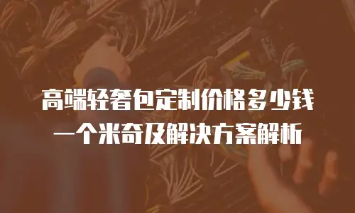 高端轻奢包定制价格多少钱一个米奇及解决方案解析