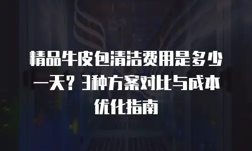 精品牛皮包清洁费用是多少一天？3种方案对比与成本优化指南