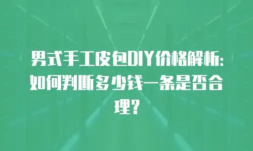 男式手工皮包DIY价格解析：如何判断多少钱一条是否合理？