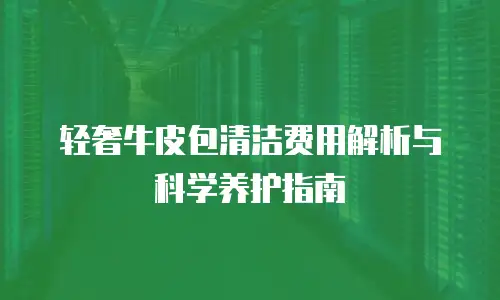 轻奢牛皮包清洁费用解析与科学养护指南