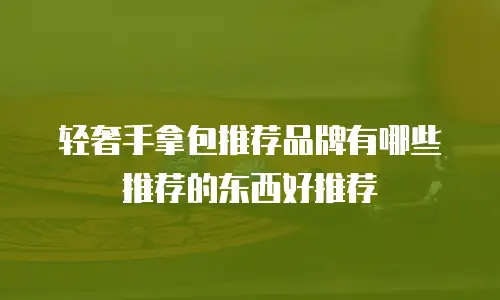 轻奢手拿包推荐品牌有哪些推荐的东西好推荐