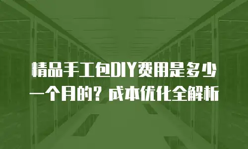 精品手工包DIY费用是多少一个月的？成本优化全解析