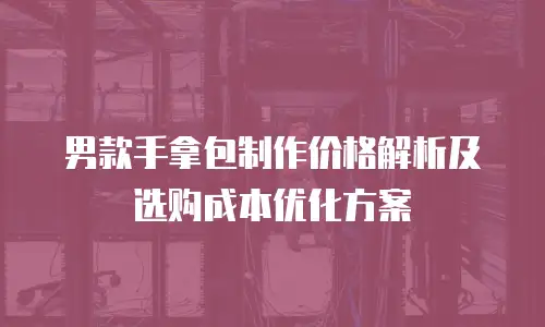 男款手拿包制作价格解析及选购成本优化方案