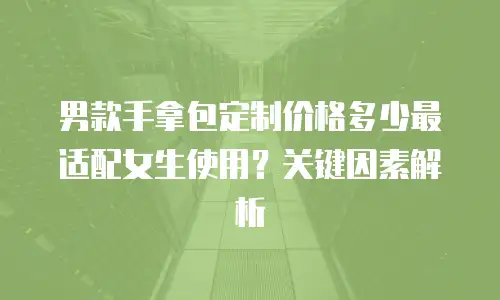 男款手拿包定制价格多少最适配女生使用？关键因素解析