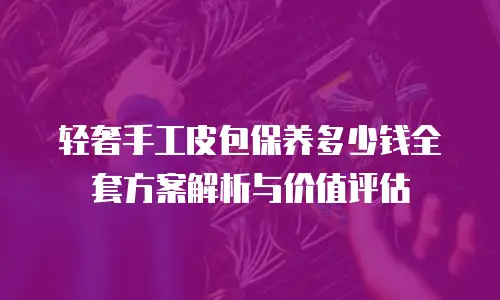 轻奢手工皮包保养多少钱全套方案解析与价值评估