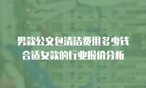 男款公文包清洁费用多少钱合适女款的行业报价分析