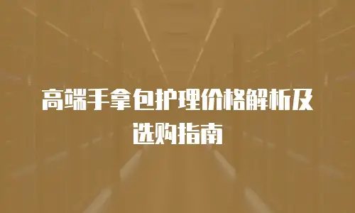 高端手拿包护理价格解析及选购指南