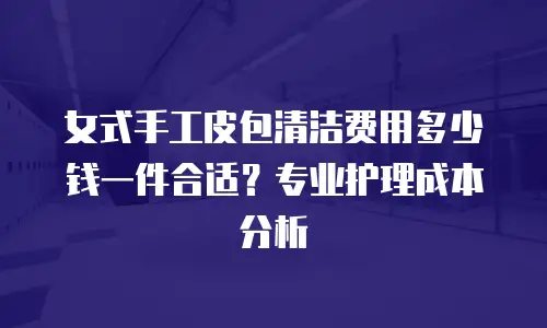 女式手工皮包清洁费用多少钱一件合适？专业护理成本分析