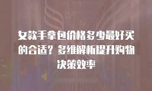 女款手拿包价格多少最好买的合适？多维解析提升购物决策效率
