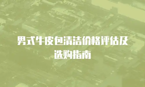 男式牛皮包清洁价格评估及选购指南