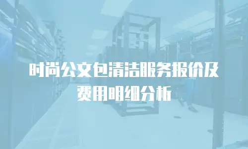 时尚公文包清洁服务报价及费用明细分析