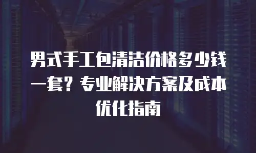 男式手工包清洁价格多少钱一套？专业解决方案及成本优化指南