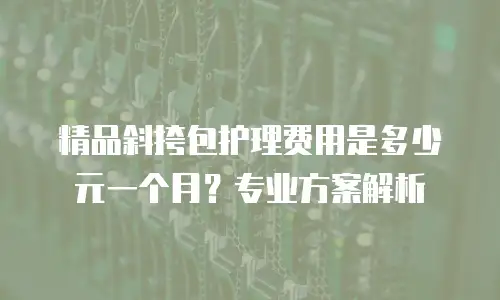 精品斜挎包护理费用是多少元一个月？专业方案解析