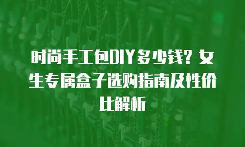 时尚手工包DIY多少钱？女生专属盒子选购指南及性价比解析