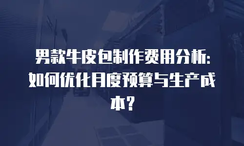 男款牛皮包制作费用分析：如何优化月度预算与生产成本？