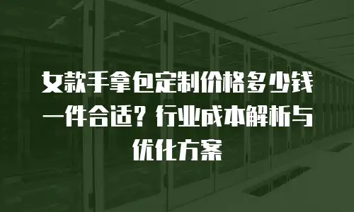 女款手拿包定制价格多少钱一件合适？行业成本解析与优化方案