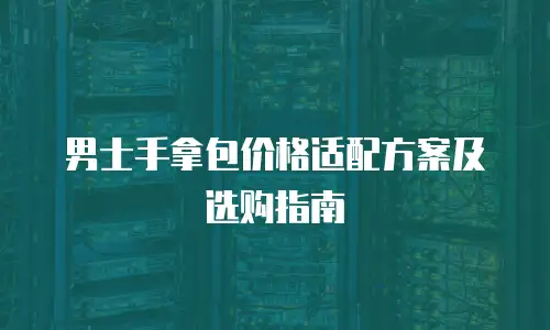 男士手拿包价格适配方案及选购指南