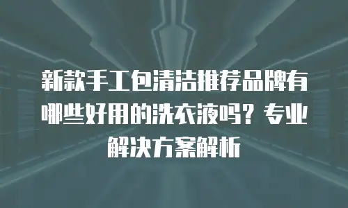 新款手工包清洁推荐品牌有哪些好用的洗衣液吗？专业解决方案解析