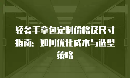 轻奢手拿包定制价格及尺寸指南：如何优化成本与选型策略
