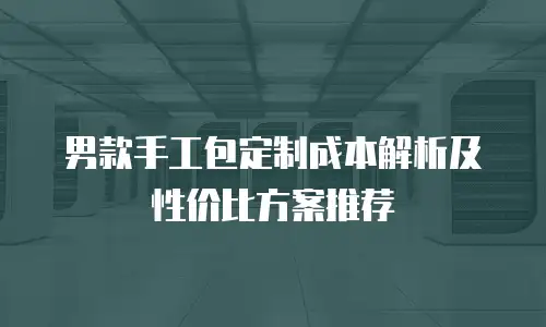 男款手工包定制成本解析及性价比方案推荐