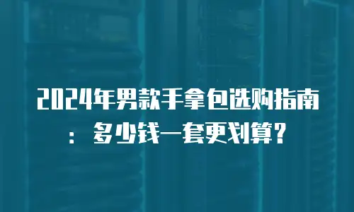 2024年男款手拿包选购指南：多少钱一套更划算？