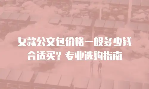女款公文包价格一般多少钱合适买？专业选购指南