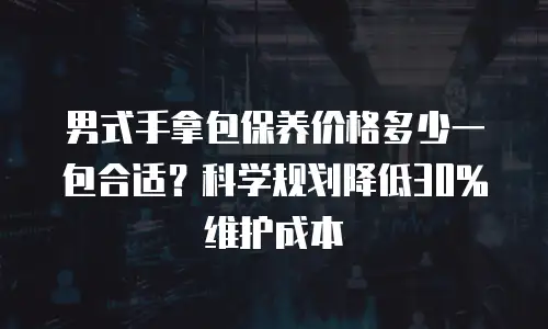 男式手拿包保养价格多少一包合适？科学规划降低30%维护成本