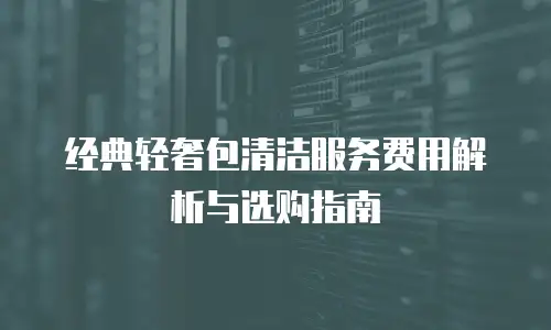 经典轻奢包清洁服务费用解析与选购指南