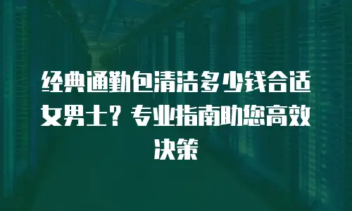 经典通勤包清洁多少钱合适女男士？专业指南助您高效决策