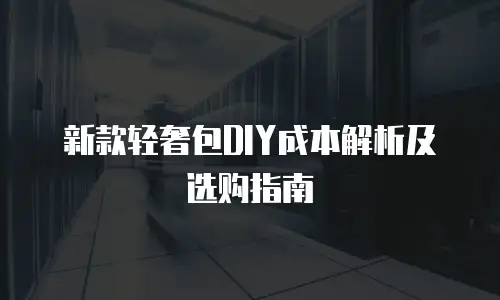 新款轻奢包DIY成本解析及选购指南