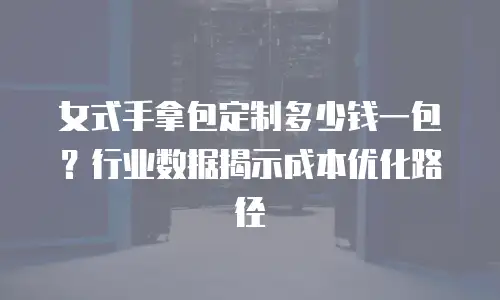 女式手拿包定制多少钱一包？行业数据揭示成本优化路径