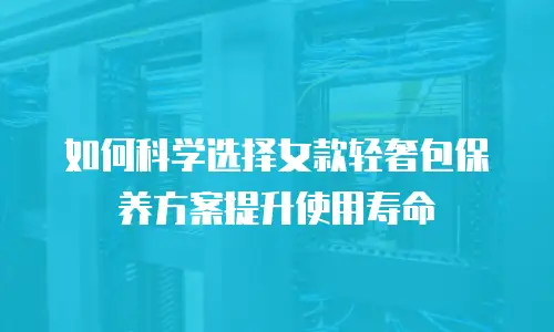 如何科学选择女款轻奢包保养方案提升使用寿命