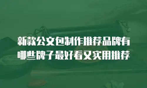 新款公文包制作推荐品牌有哪些牌子最好看又实用推荐