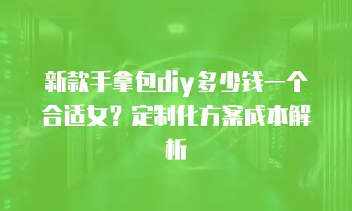 新款手拿包diy多少钱一个合适女？定制化方案成本解析