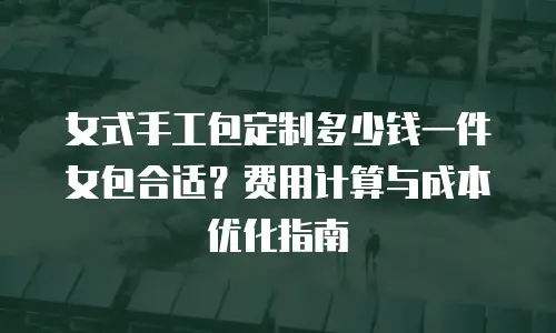 女式手工包定制多少钱一件女包合适？费用计算与成本优化指南