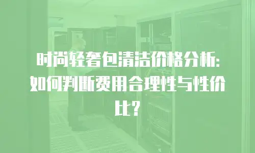 时尚轻奢包清洁价格分析：如何判断费用合理性与性价比？
