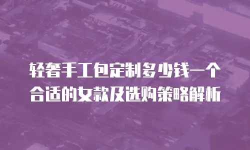 轻奢手工包定制多少钱一个合适的女款及选购策略解析